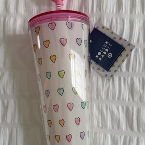 Roller Rabbit Heart Pattern Tumbler with Straw ( Target)
